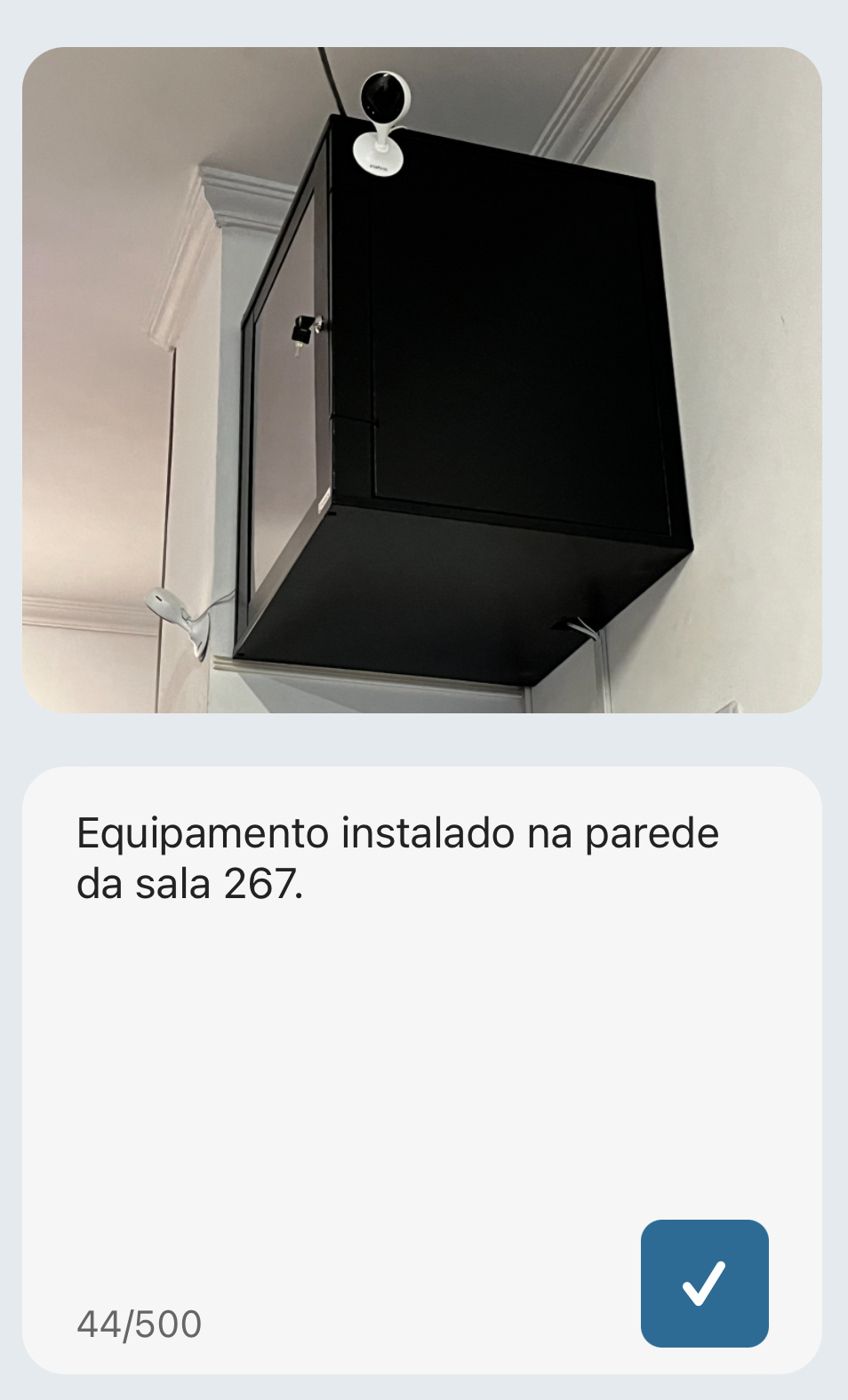 Exemplo de balão de comentário