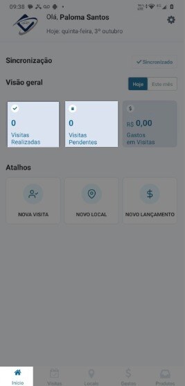 Tela inicial do APP Contele Equipes