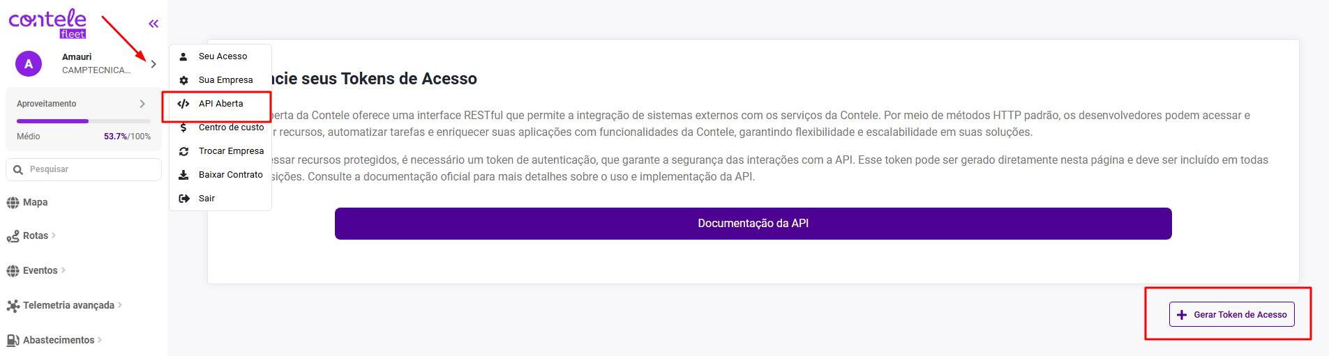 Gerar Token de Acesso