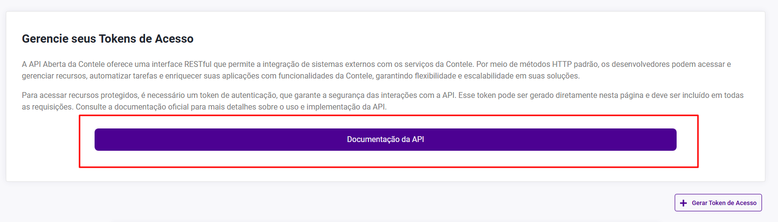 Acessar Documentação