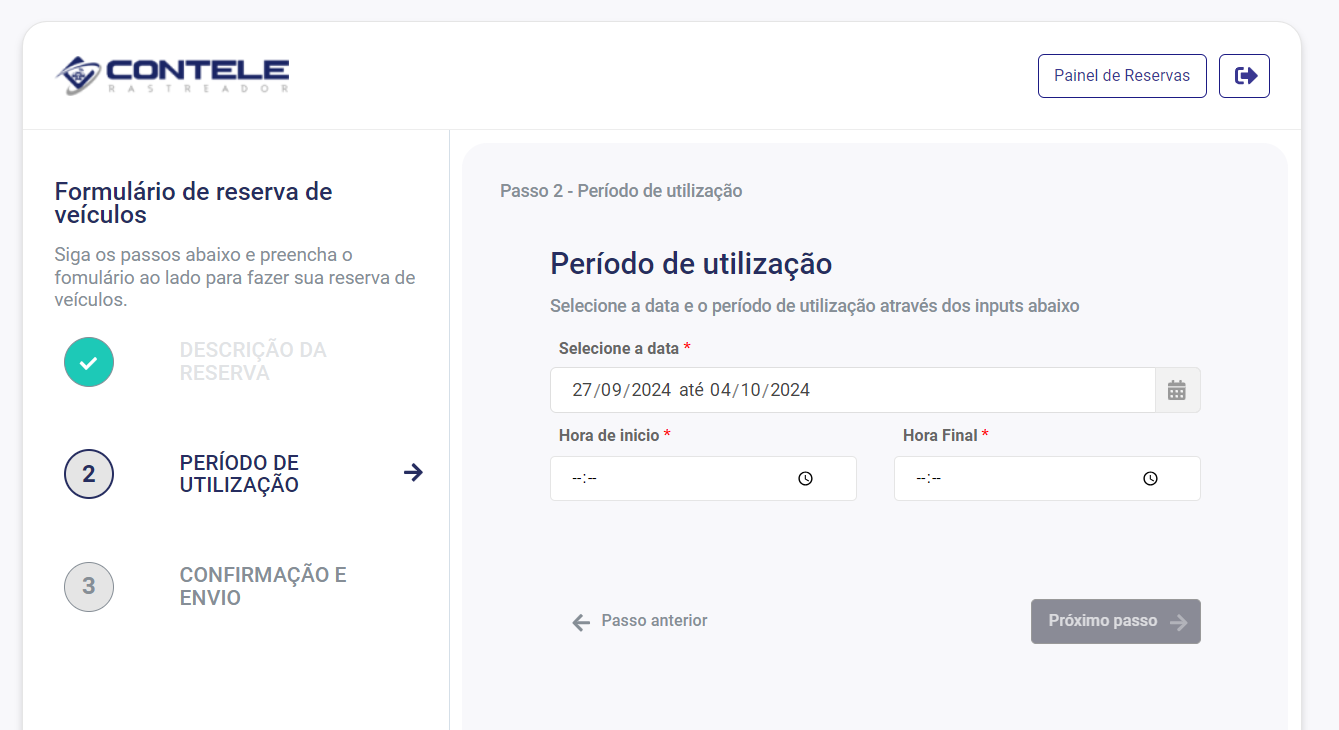 Período de utilização